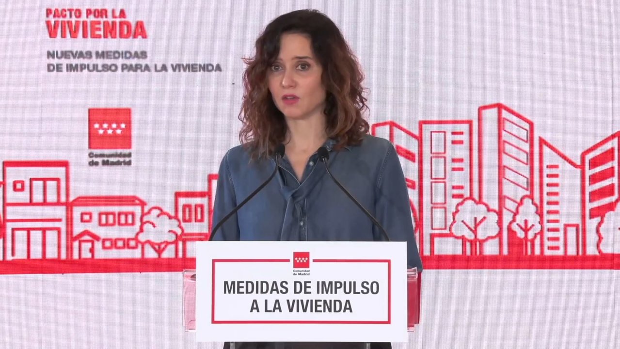 Ayuso medidas de impulso a la vivienda - Comunidad de Madrid