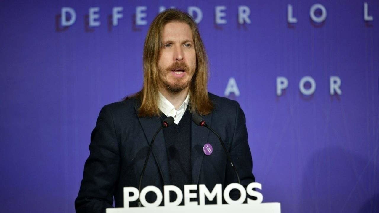 Pablo Fernández en la sede de Podemos - Foto de Dani Gago