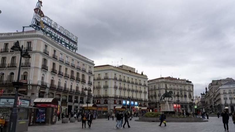 Puerta del Sol, en Madrid, un día desapacible - Servimedia