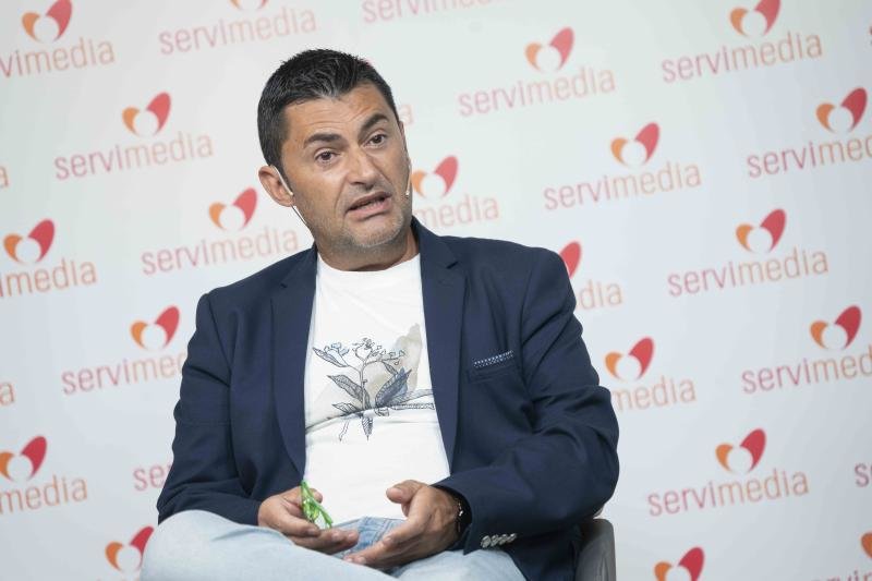 Eduardo Abad en una entrevista concedida a Servimedia en 2021 - Foto de Jorge Villa