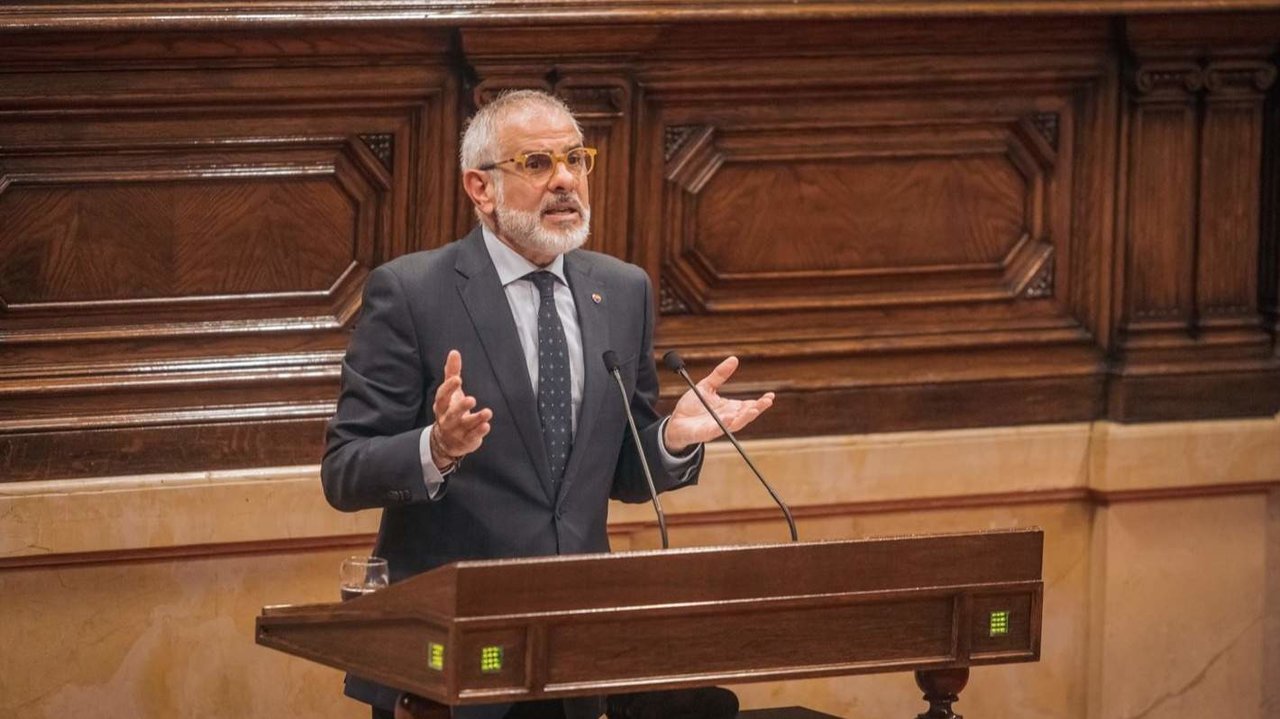 Carlos Carrizosa en una intervención en el Parlament catalán - Foto del Parlament de Catalunya/Sergio Ramos