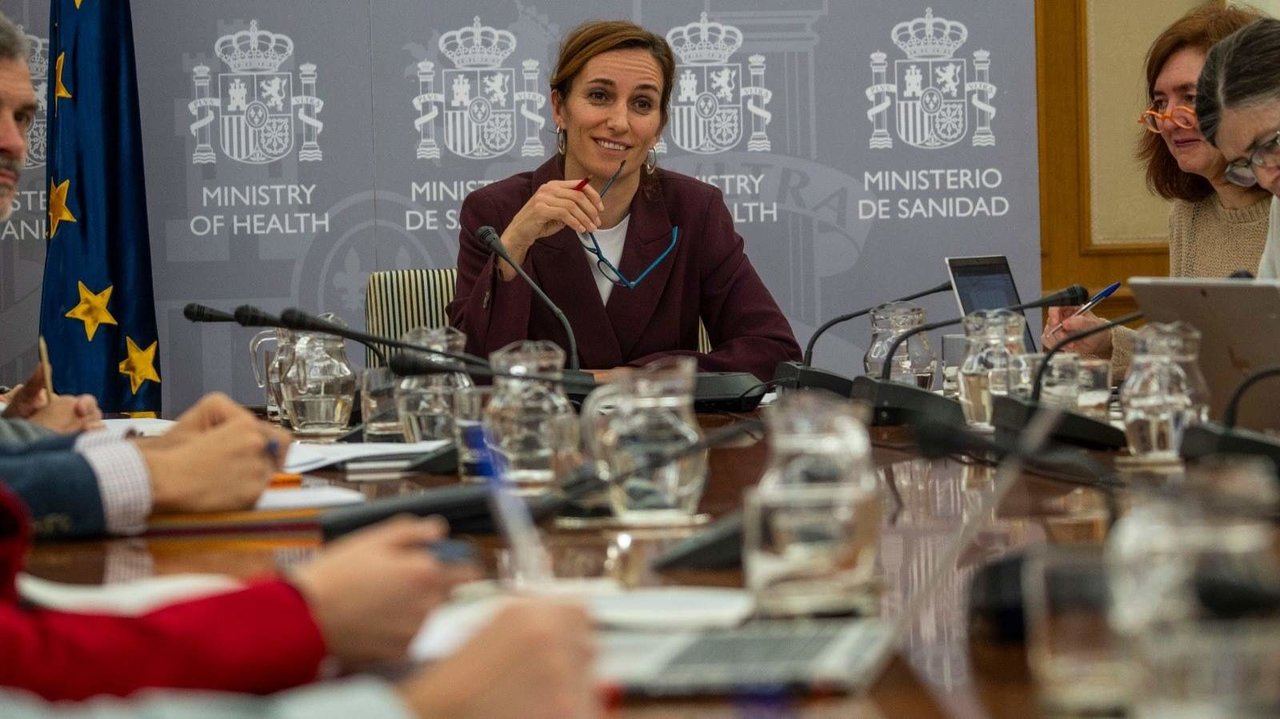La ministra de Sanidad, Mónica Gracia, durante una comparecencia en el Ministerio de Sanidad - Foto del Ministerio de Sanidad