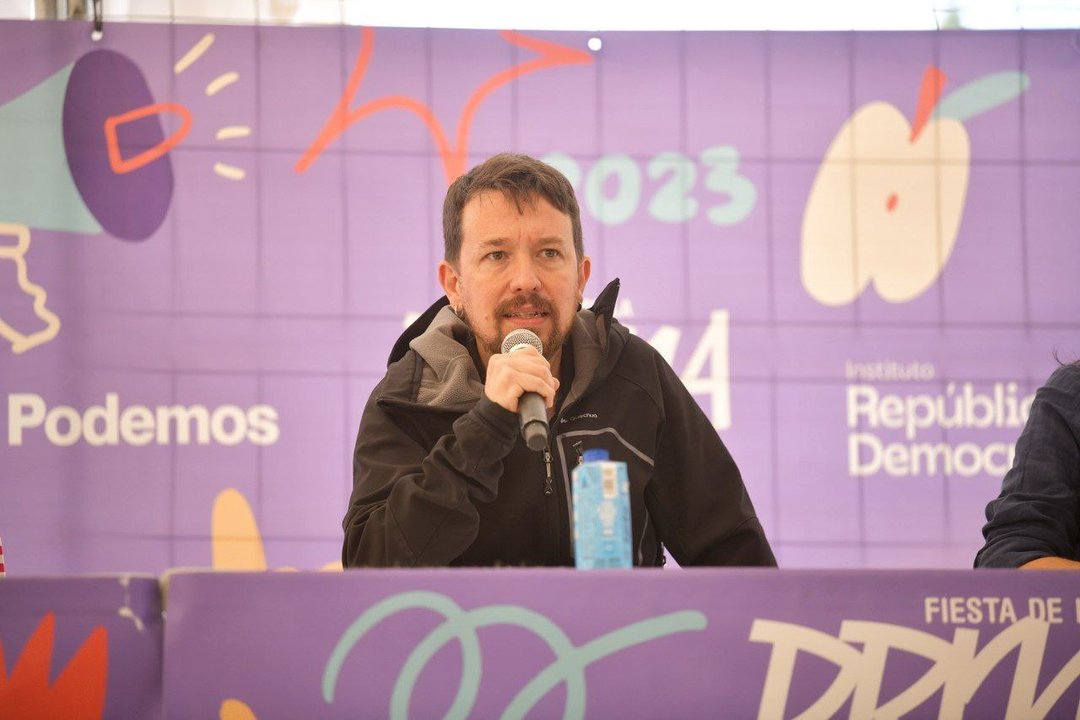 Pablo Iglesias en un acto de Podemos - Servimedia