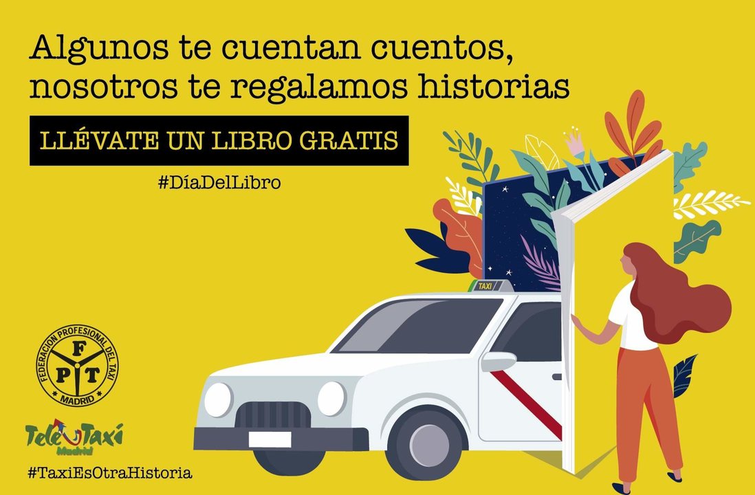 Tele Taxi Madrid acción Día del Libro - Servimedia