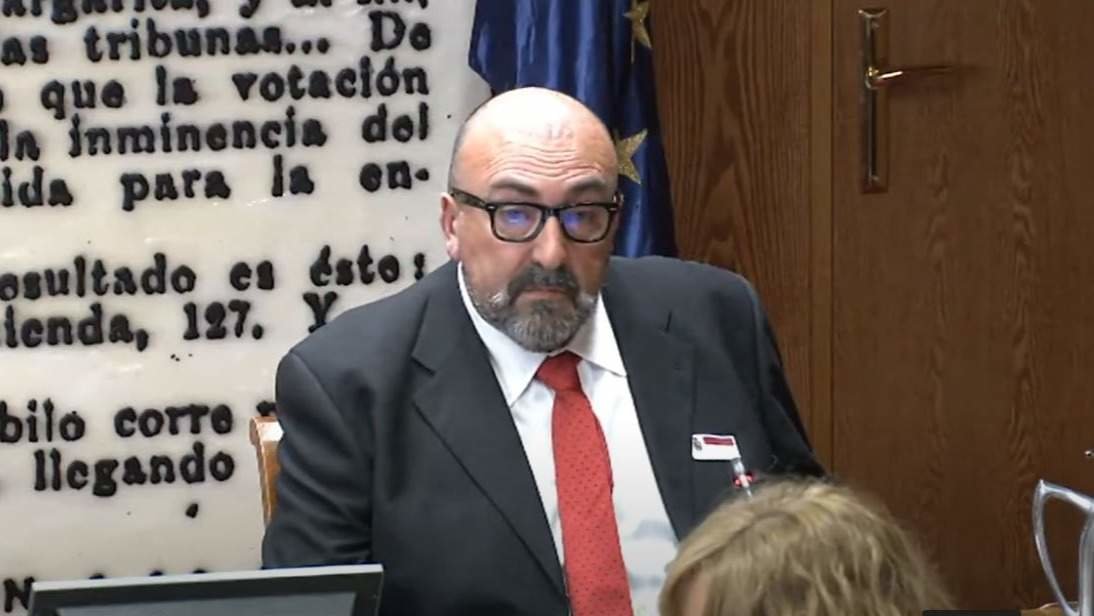 Koldo García este lunes en su comparecencia - Senado